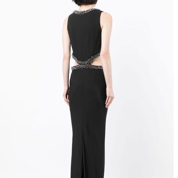 SemSem Dana Black Cut-Out Embellished Gown - Picture 14 of 16